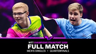 FULL MATCH  Felix Lebrun vs Truls Moregard  MS QF  WTTFrankfurt 2024 [upl. by Yahs]