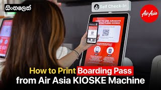 How To Print Boarding Pass Air Asia at Kiosk  Air Asia  Boarding Pass [upl. by Elleda802]