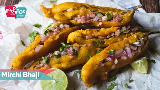 Stuffed Mirchi Bhajji Recipe Andhra Style  Easy Mirapakaya Bajji Recipe Masala Onion Mirchi Pakoda [upl. by Sarena]