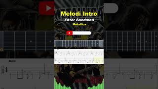 Enter Sandman  Metallica  Tutorial Guitar guitar guitarmusic melodi melody [upl. by Llewoh]