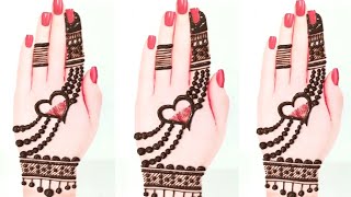 Heart shape mehendi design Mehandi ka Design Dot mehendi design [upl. by Heymann716]