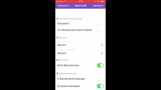 Schoolfox Die Sprache der App verändern [upl. by Notsreik725]