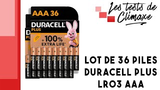 Test dun lot de 36 piles Duracell Plus AAA LR03 [upl. by Junina]