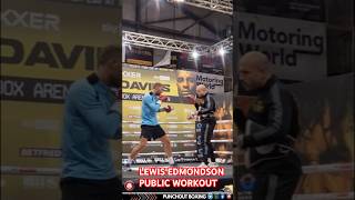 LEWIS EDMONDSON PUBLIC WORKOUT boxxer azimdavies [upl. by Urbani]