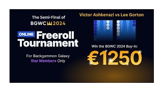 Backgammon world championship satellites semifinal Victor Ashkenazi vs Lee Gorton [upl. by Anaya]