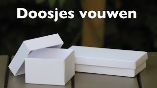 Het vouwen van de kado doosjes [upl. by Kcirdor]