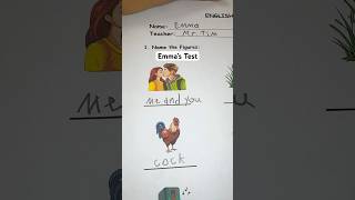 Grading Emma’s test again asmr school teacher test quiz emojichallenge [upl. by Polinski]