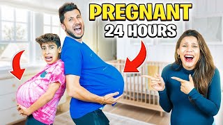 Dad amp Son Become PREGNANT for 24 Hours Hilarious [upl. by Eilhsa]