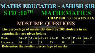 The percentage of marks obtained by 100 students in an examination are given belowDetermine the med [upl. by Deutsch]