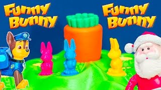 Playing the Funny Bunny Game with Paw Patrol vs Santa Claus Toys [upl. by Ilka]