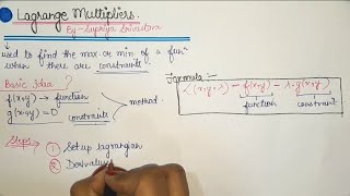 🟠Lagrange Multipliers  Basic Concept Explanation by Supriya Srivastava✅️ [upl. by Neda126]