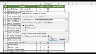 FAIXA ETÁRIAS NO EXCEL  APRENDA COMO AGRUPAR [upl. by Ryon]