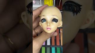 🤢to👄✨bjddolls dollmakeup repaint barbie bjd doll [upl. by Tasiana]