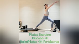 Pilates exercises 4️⃣ 皮拉提斯 Reformer【Ski cambré Port de bras】Ballet Pilates 4th position yoga 필라테스 [upl. by Kerman]