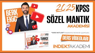 2025 KPSS  Sözel Mantık  Soru Çözümü  I  Berk EKİCİ [upl. by Starr]