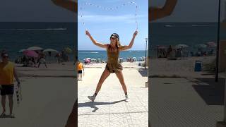 One of my faves 😎☀️ jumprope skipping beach tricks repost [upl. by Lekcar893]