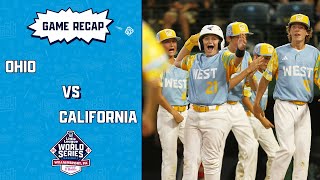 Game Highlights California defeats Ohio  Little League Baseball World Series [upl. by Arimak]