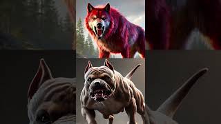 Red Wolf vs Dog Family  Mastiff Inggris Rottweiler Pit Bull Terrier Saint Bernard [upl. by Asiluy628]