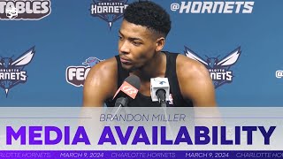 Hornets vs Nets Brandon Miller Postgame Media Availability  392024 [upl. by Angeline]