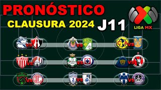 ⚽ El mejor PRONÓSTICO para la JORNADA 11 de la LIGA MX CLAUSURA 2024  Análisis  Predicción [upl. by Edualcnaej]