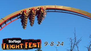 Six Flags Fiesta Texas Fright Fest Vlog 9824 [upl. by Buckden]