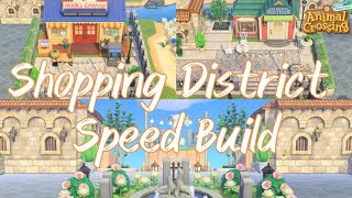 SHOPPING DISTRICT  SPEED BUILD  ANIMAL CROSSING NEW HORIZONS [upl. by Ivz]