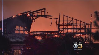 Overnight Fire Reduces Wiley Farms To Rubble [upl. by Whitney]