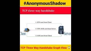 TCP Three way handshake 🤝 model graphic view tcp 3wayhandshake anonymousshadow cybersecurity [upl. by Petrie341]