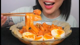 SPICY TTEOKBOKKI ASMR EATING SOUNDS LIGHT WHISPERS  SASASMR [upl. by Babby]