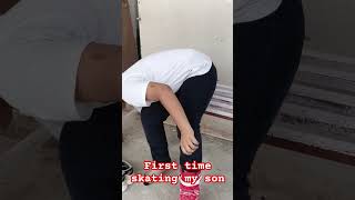 first time my son skating 🙏🏻🙏🏻🙏🏻❤️ please subscribe my channel and support me ❤️❤️❤️ [upl. by Aicirtel]