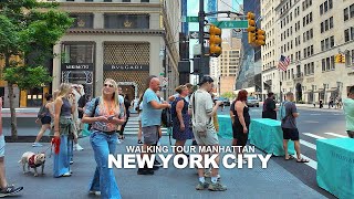 New York Manhattan Summer Walk  Lexington Avenue 57th Street and 5th Avenue Travel USA 4K [upl. by Brigida]