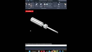 Screw driver 3d tutorial in autocad [upl. by Nauwtna88]