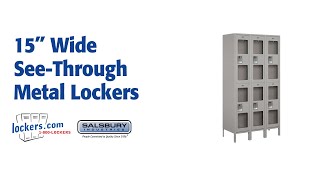 Lockerscom  15quot Wide SeeThrough Metal Lockers [upl. by Olsewski]