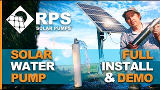 Solar Water Pump Full Installation amp Demo • RPS Solar Pumps [upl. by Asiret20]