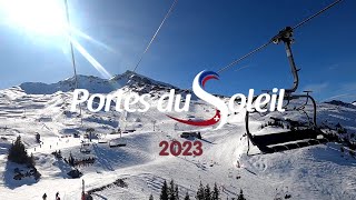 Portes du Soleil  Châtel  Avoriaz  Februari 2023  Ski [upl. by Follmer]