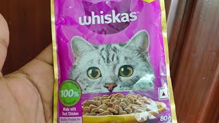 Free WHISKAS Cat Food 🐈  Whiskas Chicken in Gravy Review [upl. by Amme]