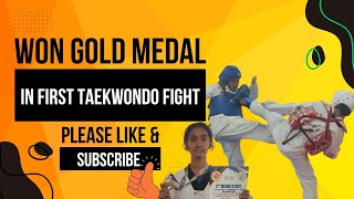 won gold medal in first taekwondo fight [upl. by Aicenek774]