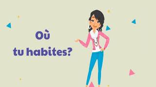 Où habites  tu French Question  Level 1 [upl. by Lyrehs]