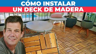 Cómo instalar un deck de madera en el balcón [upl. by Etakyram]