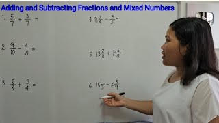 ADDING AND SUBTRACTING SIMPLE FRACTIONS AND MIXED NUMBERS [upl. by Eecram]