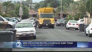 Trash pickup routes schedules will change for 15K homes across Oahu [upl. by Calvina]