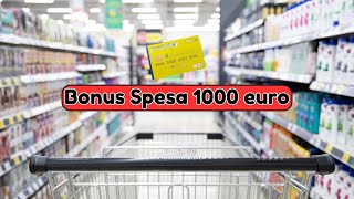 NUOVO BONUS SPESA 1000€ in Arrivo Verifica se Sei Idoneo  Inps [upl. by Alinna389]