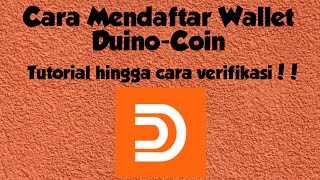 Cara Mendaftar Web Wallet Duino Coin  Duino Coin Part I [upl. by Pearman]