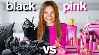 Eating amp Buying Everything in One Color ft epic pink room makeover [upl. by Emlyn324]