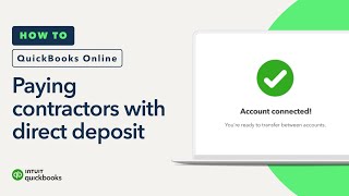 How to pay contractors with direct deposit in QuickBooks Online [upl. by Morentz604]