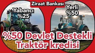 Ziraat Bankası Devlet faiz destekli traktör kredisi Son düzenlemeler ile yeniden Güncellenmiştir [upl. by Tannie]