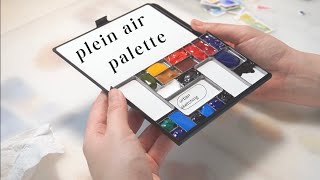 Setting up a plein air urban sketching palette for 2024 🎨 Art Toolkit Folio Watercolor Palette [upl. by Deedahs]