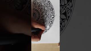 Mandala artZentangle art corner designmandala patternmandala drawing art easyzentangleart [upl. by Chute]