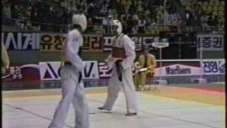 1989 World Tae Kwon Do Championships 70KG Finalmpeg [upl. by Annoirb]