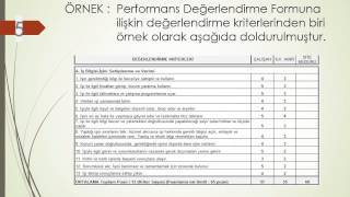 PERFORMANS DEĞERLENDİRME FORMU HAZIRLAMA SUNUMU1 [upl. by Luise]